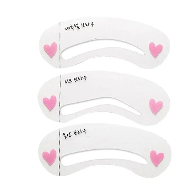 12Styles Reusable DIY Eyebrow Stencil Set - 1-Stop Discount Shop