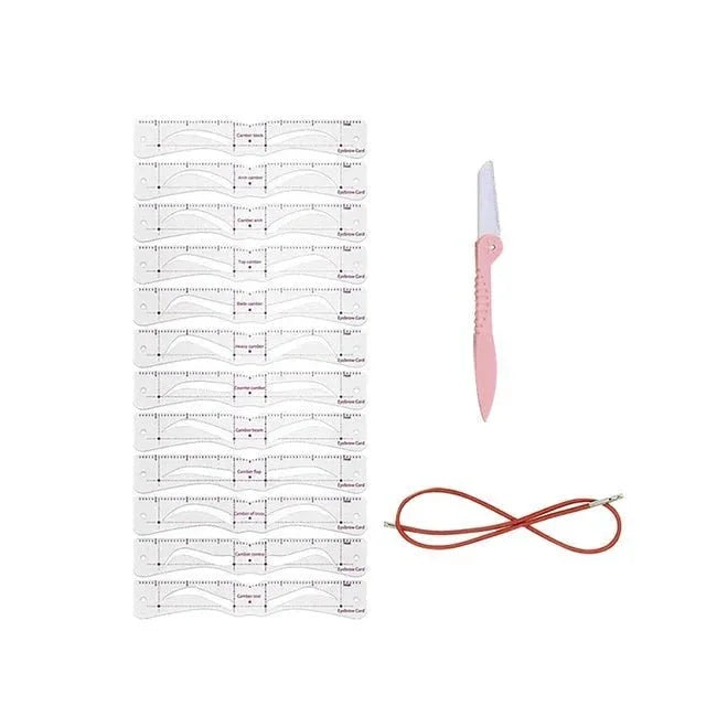 12Styles Reusable DIY Eyebrow Stencil Set - 1-Stop Discount Shop