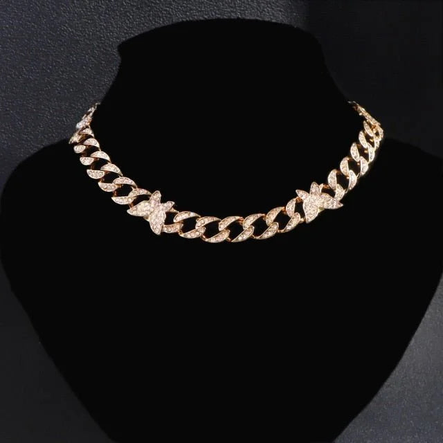 18K Cuban Butterfly Link Chain - 1-Stop Discount Shop