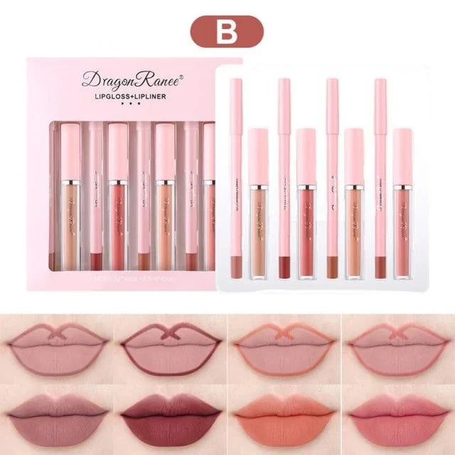 4pcs Lip Gloss Lip Liner Pen Set - 1-Stop Discount Shop