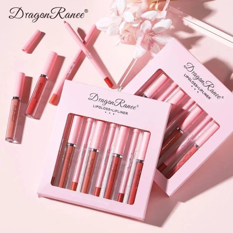 4pcs Lip Gloss Lip Liner Pen Set - 1-Stop Discount Shop