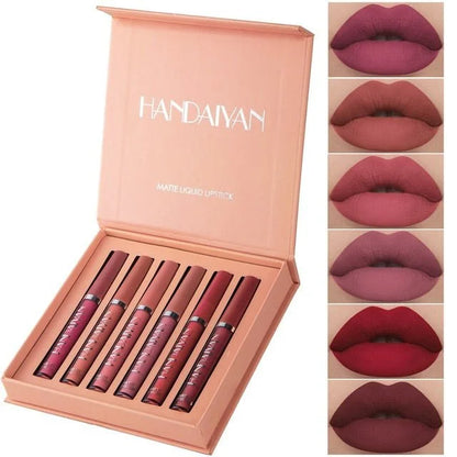 6PC Matte Velvet Lip Gloss Set - 1-Stop Discount Shop