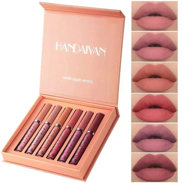 6PC Matte Velvet Lip Gloss Set - 1-Stop Discount Shop