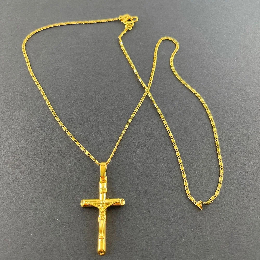 Gold Plated Cross Necklace - 1-Stop Discount Shop