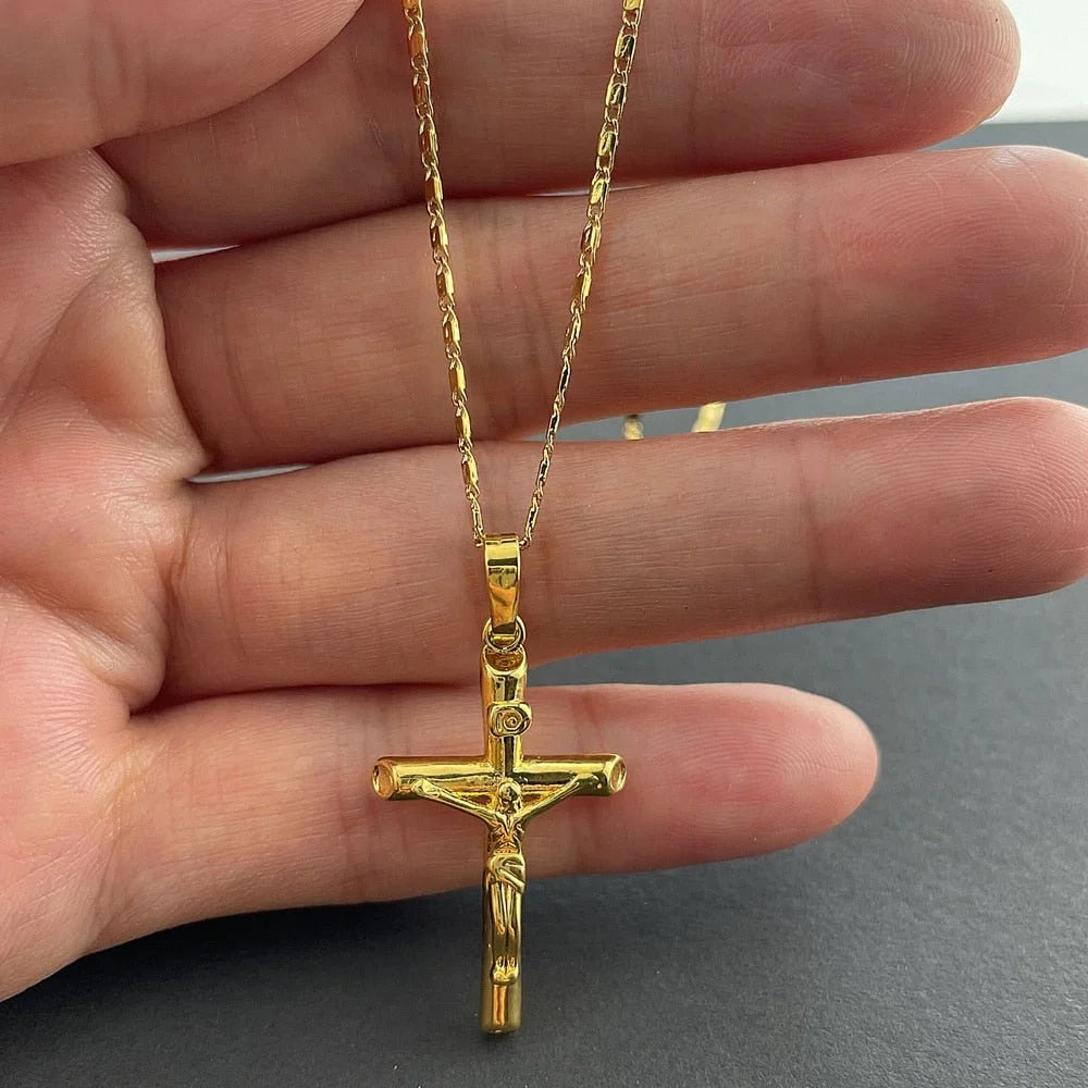 Gold Plated Cross Necklace - 1-Stop Discount Shop