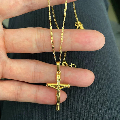 Gold Plated Cross Necklace - 1-Stop Discount Shop