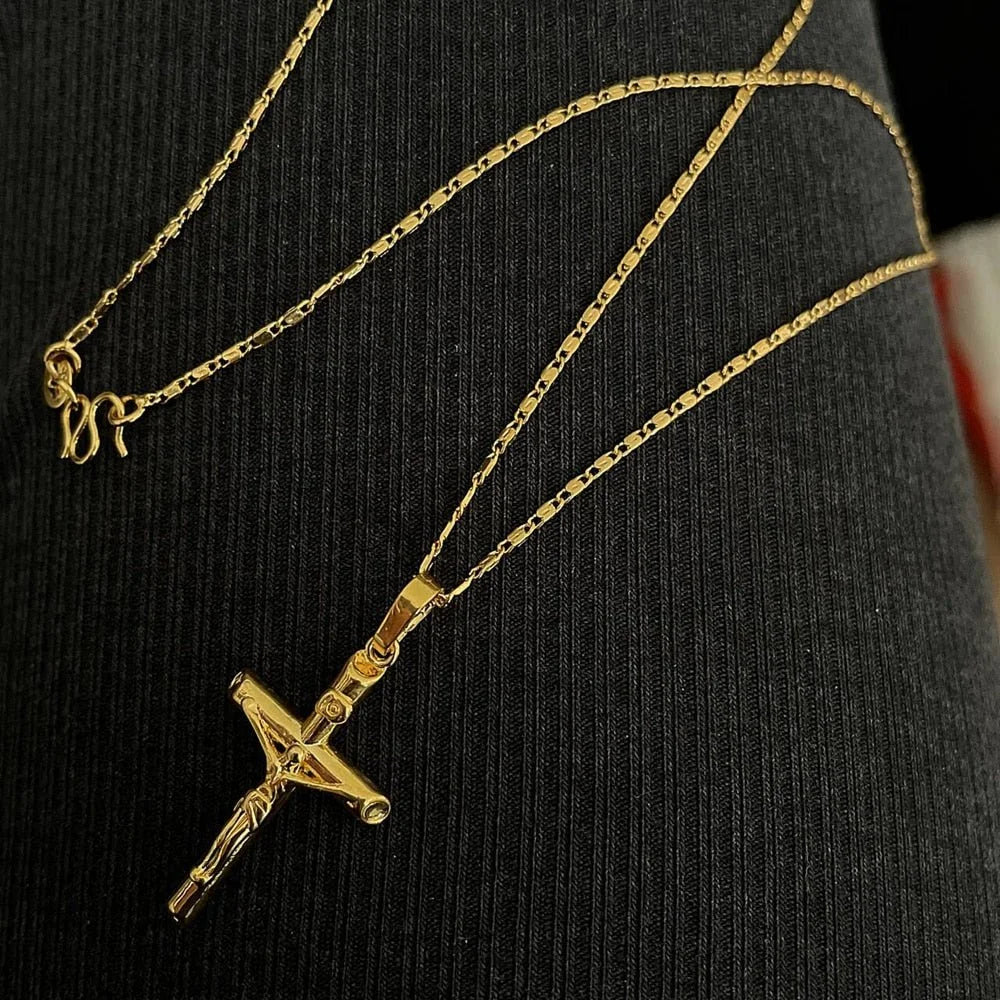 Gold Plated Cross Necklace - 1-Stop Discount Shop