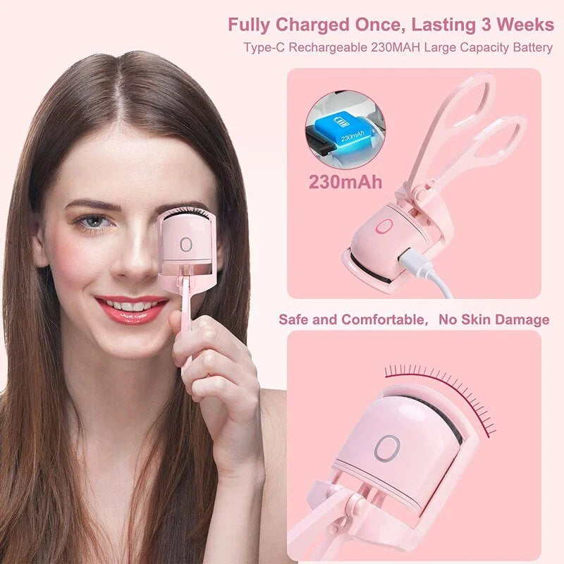 Heated Eyelash Curler Rechargeable - 1-Stop Discount Shop