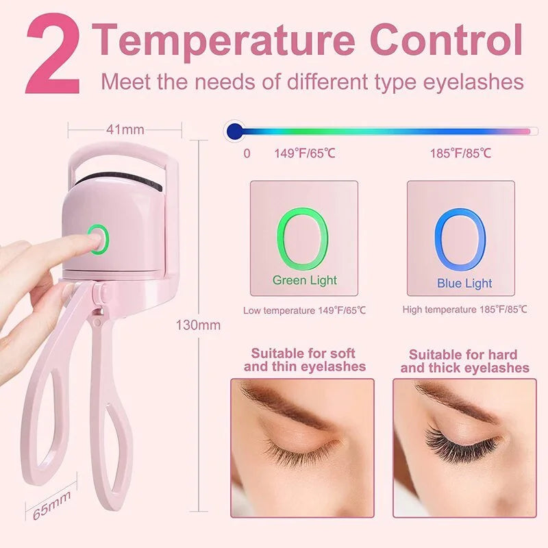 Heated Eyelash Curler Rechargeable - 1-Stop Discount Shop