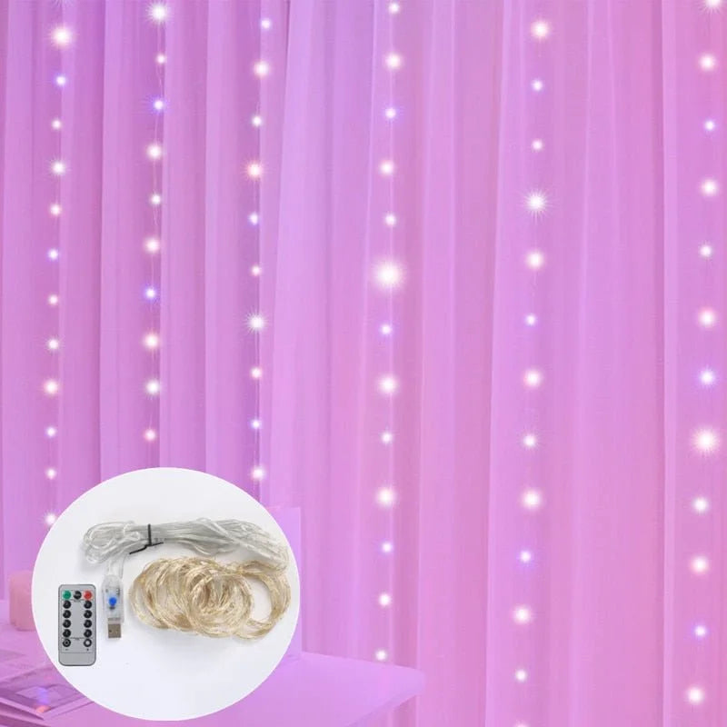 LED Curtain Garland Lights - 1-Stop Discount Shop