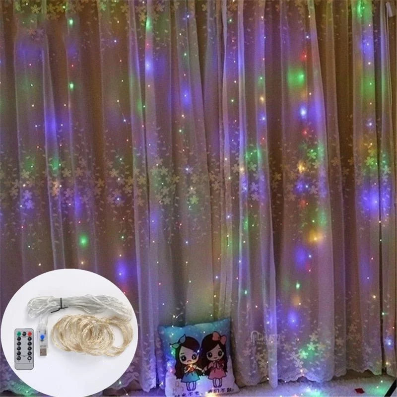 LED Curtain Garland Lights - 1-Stop Discount Shop