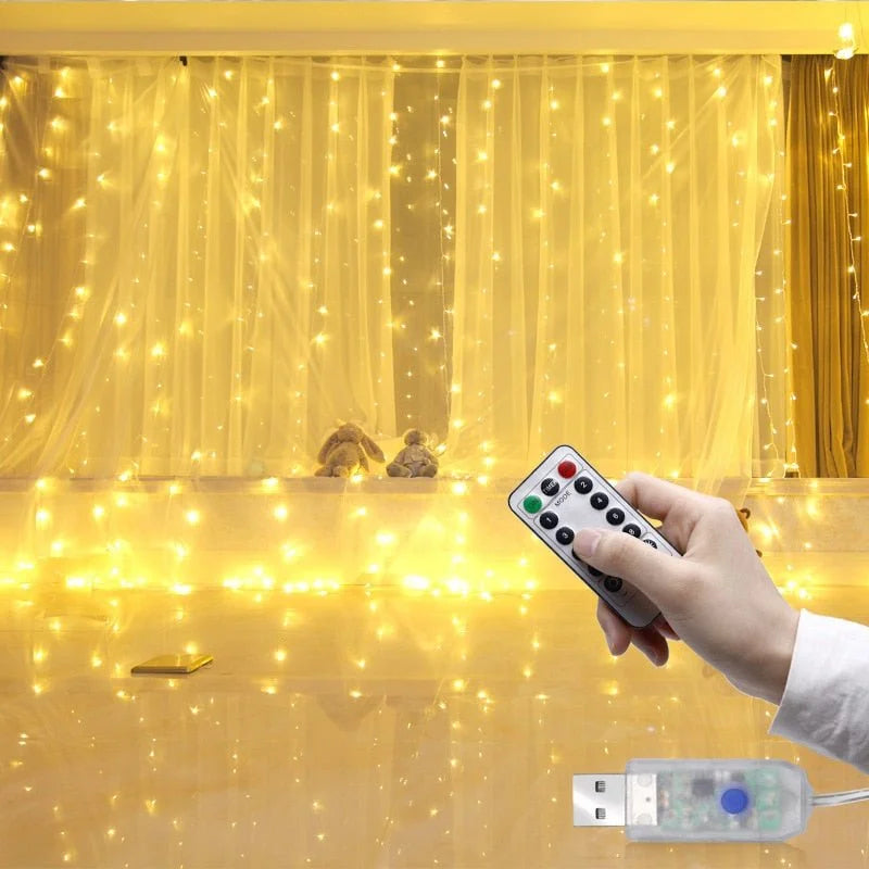 LED Curtain Garland Lights - 1-Stop Discount Shop