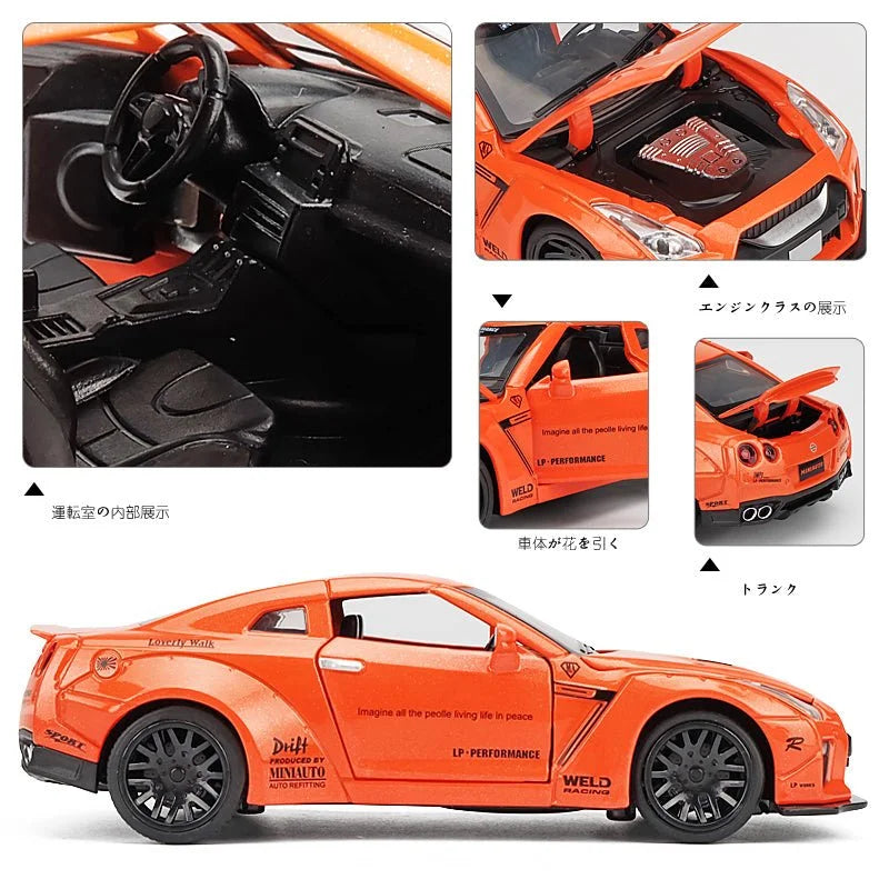 NISSAN GTR Car Metal Toy - 1-Stop Discount Shop