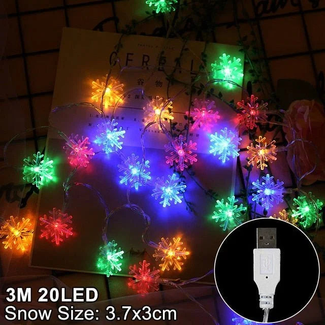 Snowflakes LED Christmas Lights - 1-Stop Discount Shop