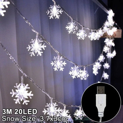 Snowflakes LED Christmas Lights - 1-Stop Discount Shop