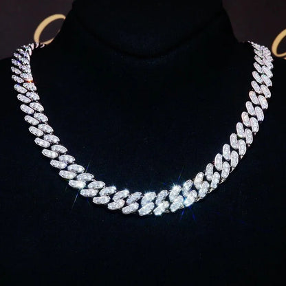 White Gold Plated Seamless Iced Cuban Chain - 1-Stop Discount Shop